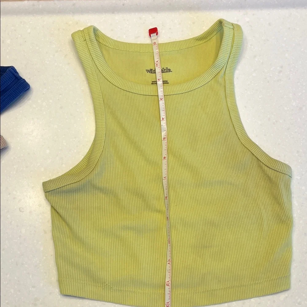 aerie Ribbed Tank Top Set - Black, Blue, Beige, Lime - Picture 11 of 13